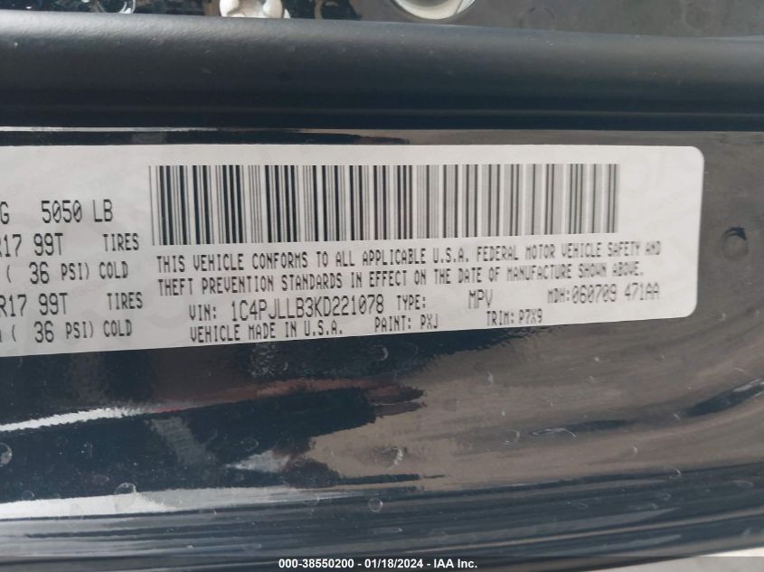 2019 JEEP CHEROKEE LATITUDE PLUS FWD - 1C4PJLLB3KD221078