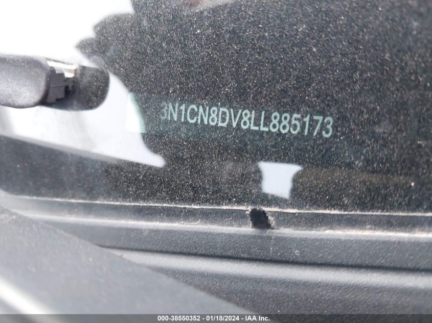 2020 NISSAN VERSA S XTRONIC CVT - 3N1CN8DV8LL885173