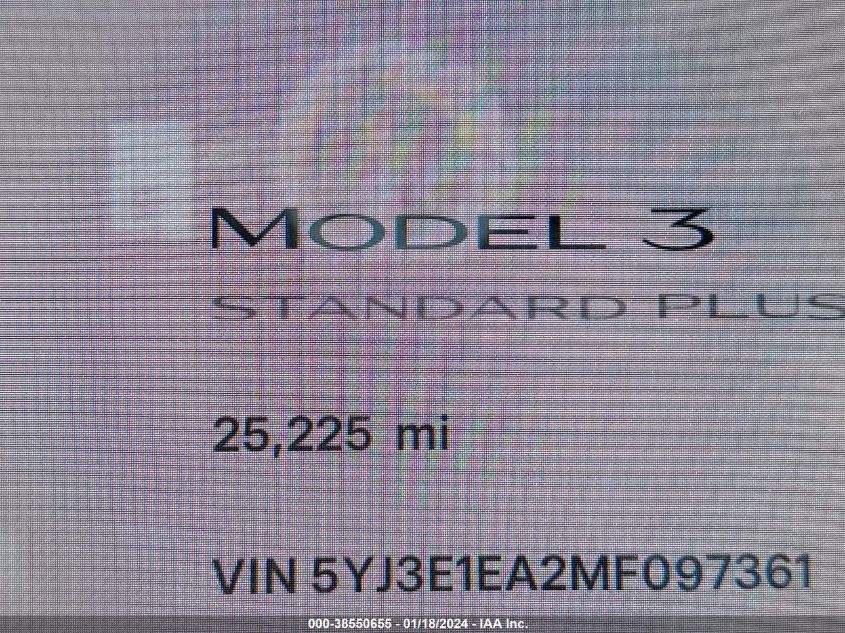 2021 TESLA MODEL 3 - 5YJ3E1EA2MF097361