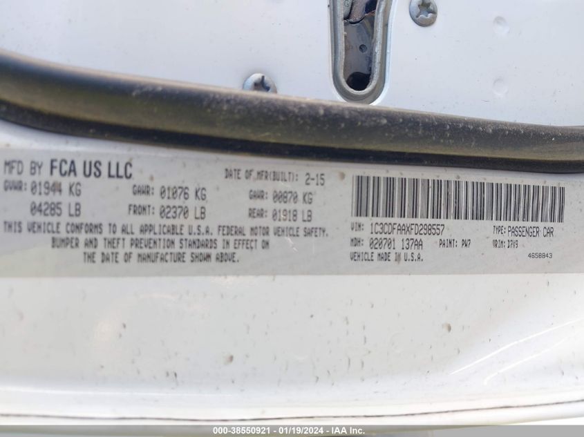 2015 DODGE DART SE - 1C3CDFAAXFD298557