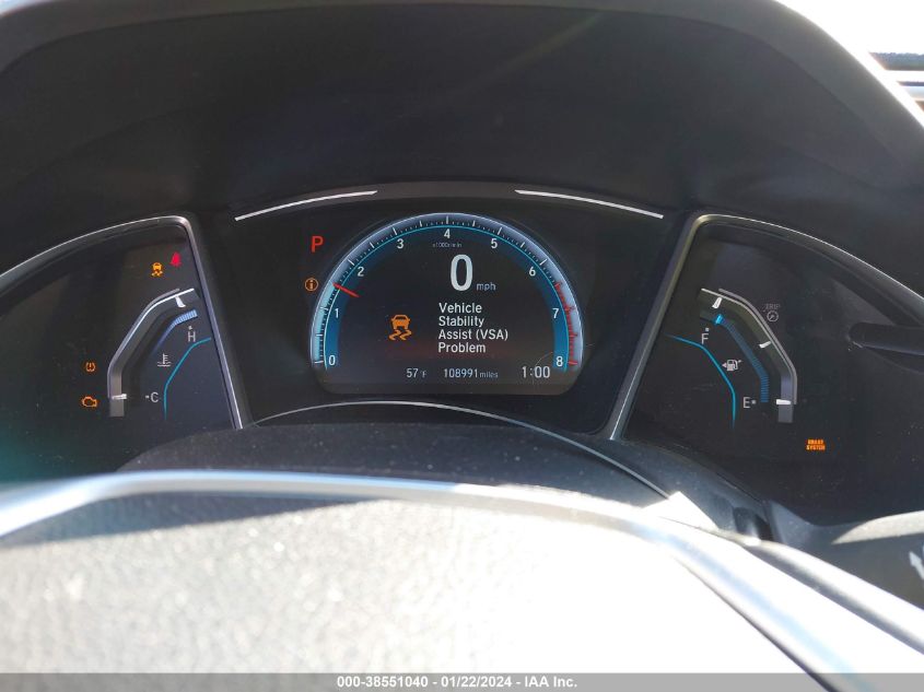 2017 HONDA CIVIC EXL - 19XFC1F76HE208351