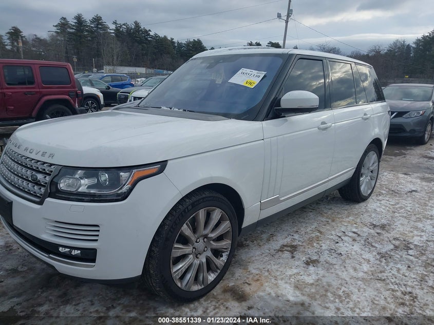 VIN SALGS2FE5HA337463 2017 LAND ROVER RANGE ROVER SUPERCHARGED