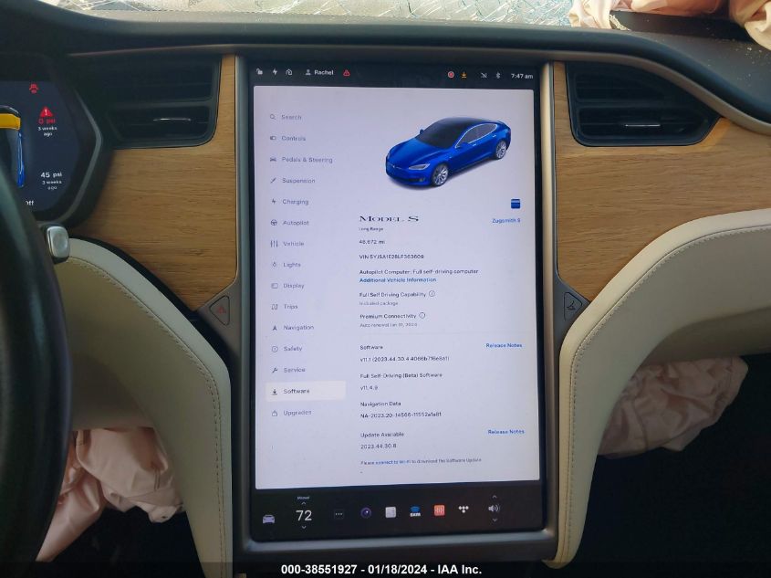 2020 TESLA MODEL S LONG RANGE DUAL MOTOR ALL-WHEEL DRIVE/LONG RANGE PLUS DUAL MOTOR ALL-WHEEL DRIVE - 5YJSA1E28LF363609