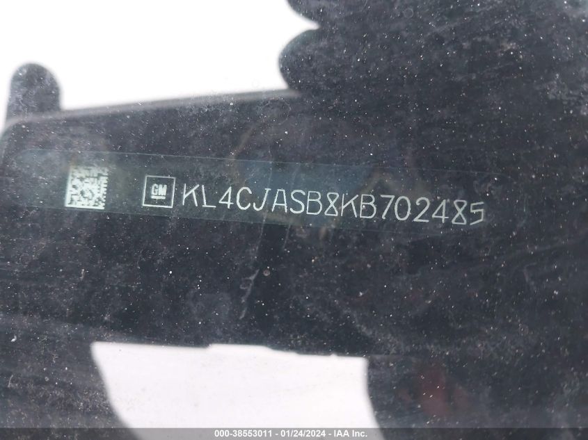 2019 BUICK ENCORE FWD PREFERRED - KL4CJASB8KB702485