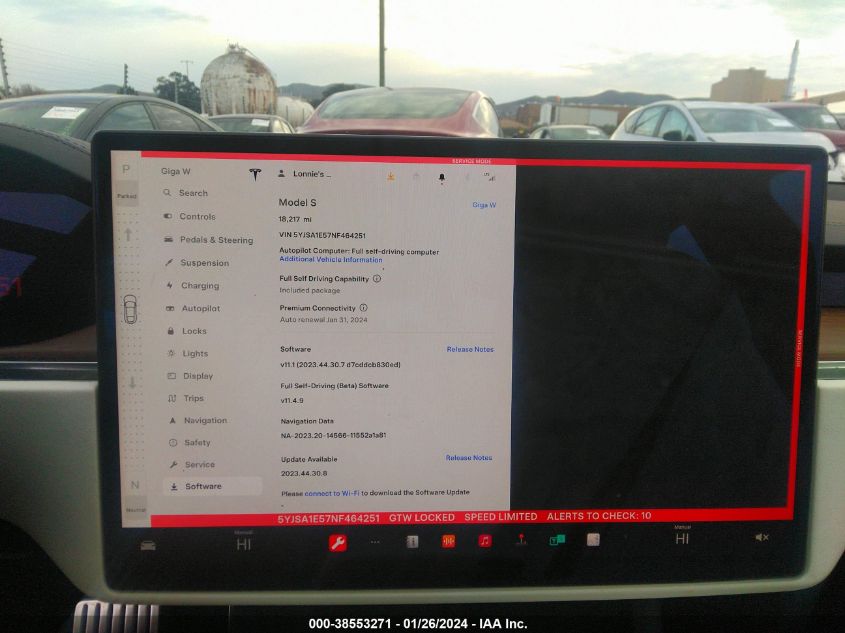 2022 TESLA MODEL S DUAL MOTOR ALL-WHEEL DRIVE - 5YJSA1E57NF464251