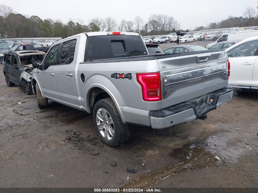 2016 FORD F-150 PLATINUM - 1FTEW1EG5GFB92412