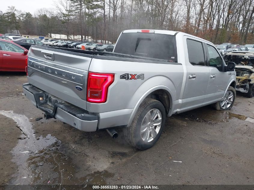 2016 FORD F-150 PLATINUM - 1FTEW1EG5GFB92412