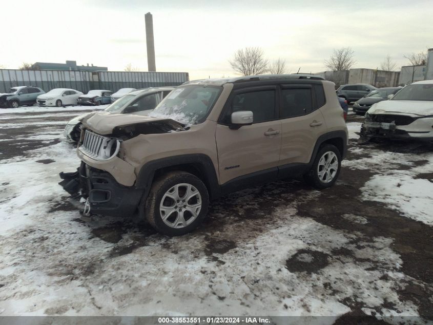 2016 JEEP RENEGADE LIMITED - ZACCJBDT6GPD28439