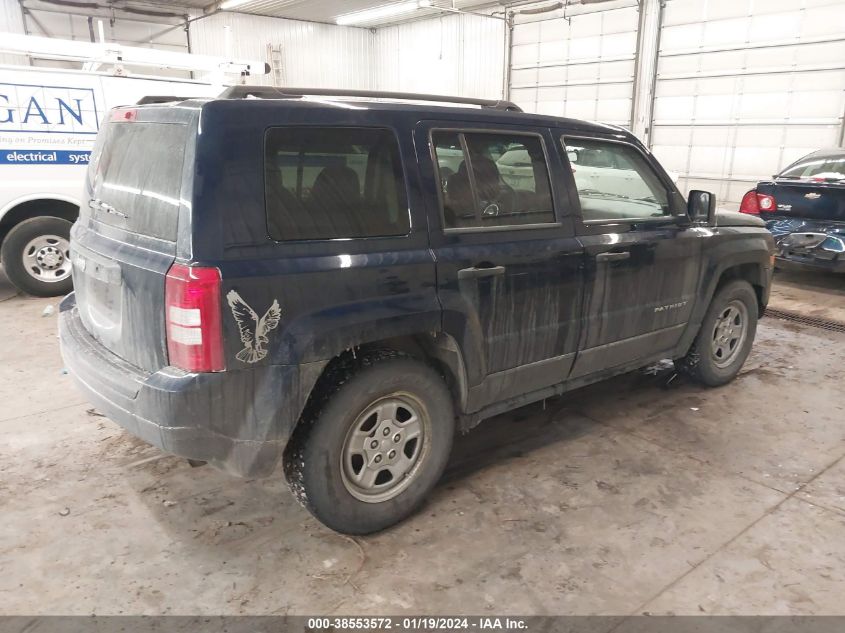 2014 JEEP PATRIOT SPORT - 1C4NJPBA4ED502429