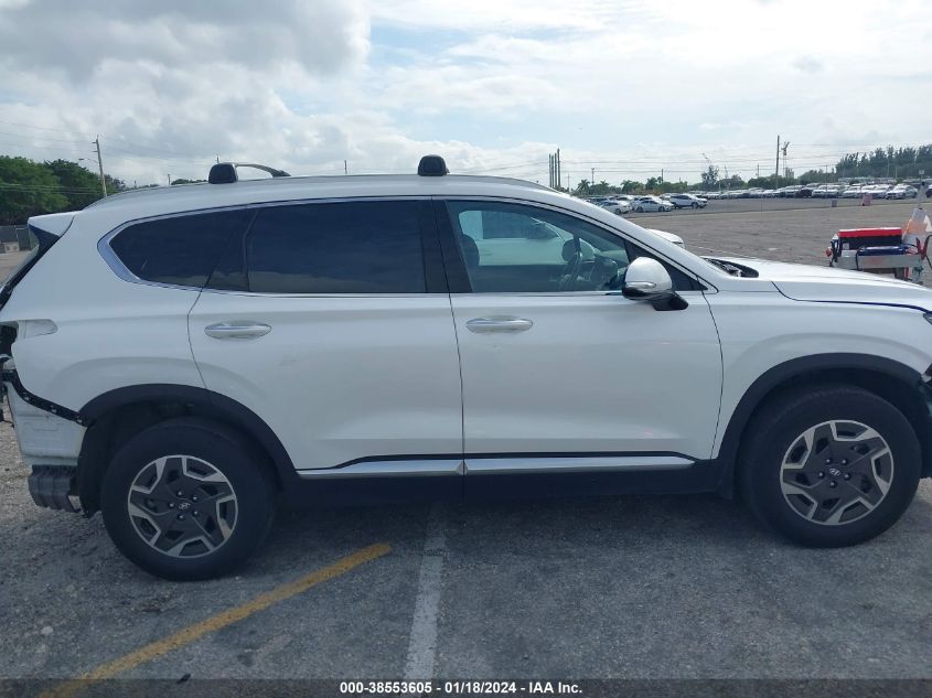 2022 HYUNDAI SANTA FE HYBRID BLUE - KM8S2DA16NU029175