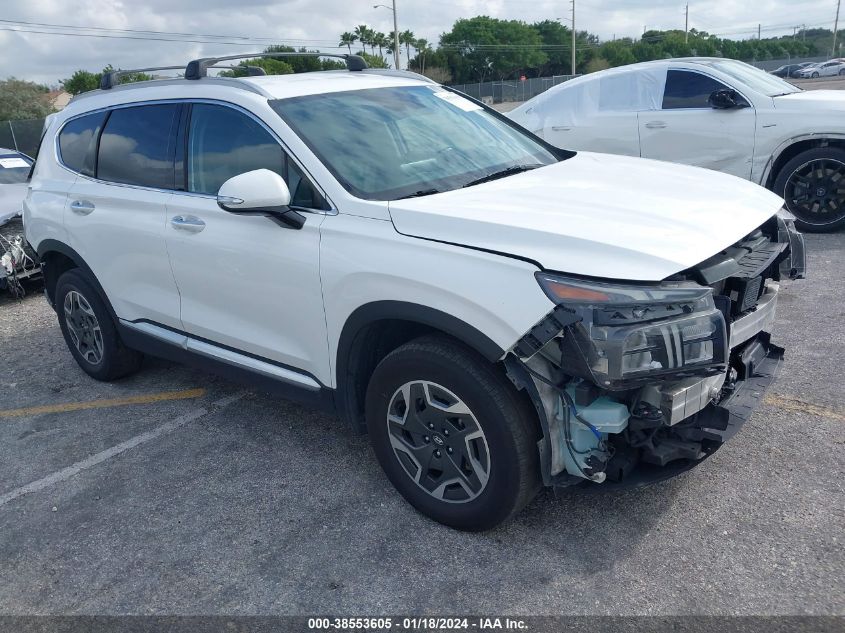 2022 HYUNDAI SANTA FE HYBRID BLUE - KM8S2DA16NU029175