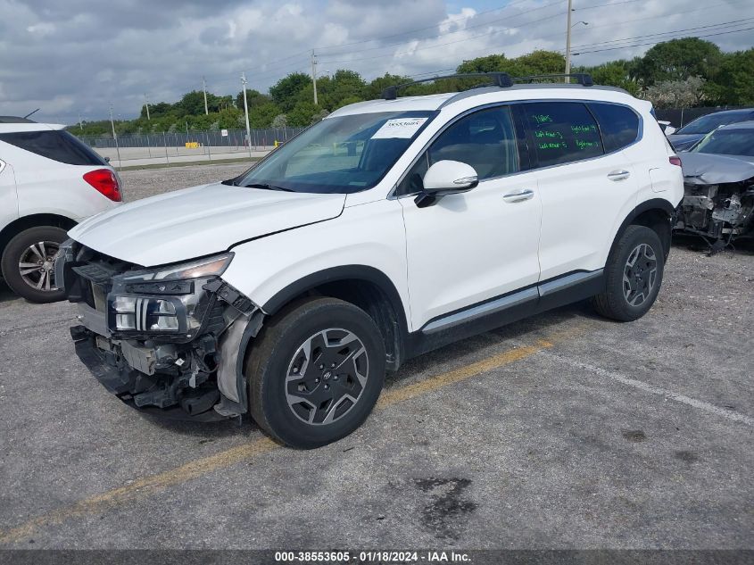 2022 HYUNDAI SANTA FE HYBRID BLUE - KM8S2DA16NU029175