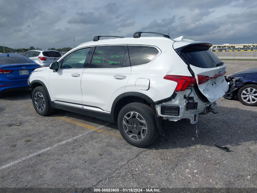 2022 HYUNDAI SANTA FE HYBRID BLUE - KM8S2DA16NU029175