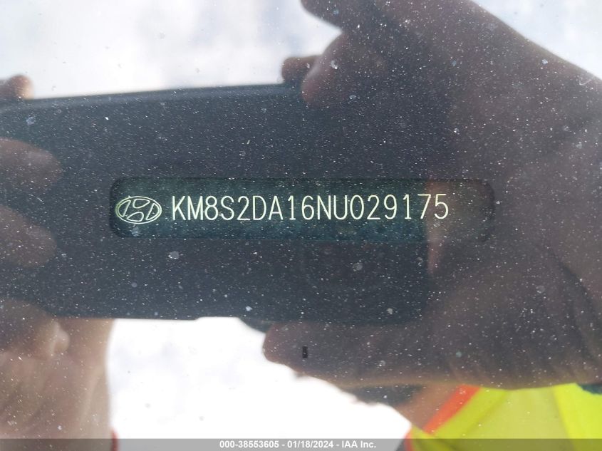 2022 HYUNDAI SANTA FE HYBRID BLUE - KM8S2DA16NU029175