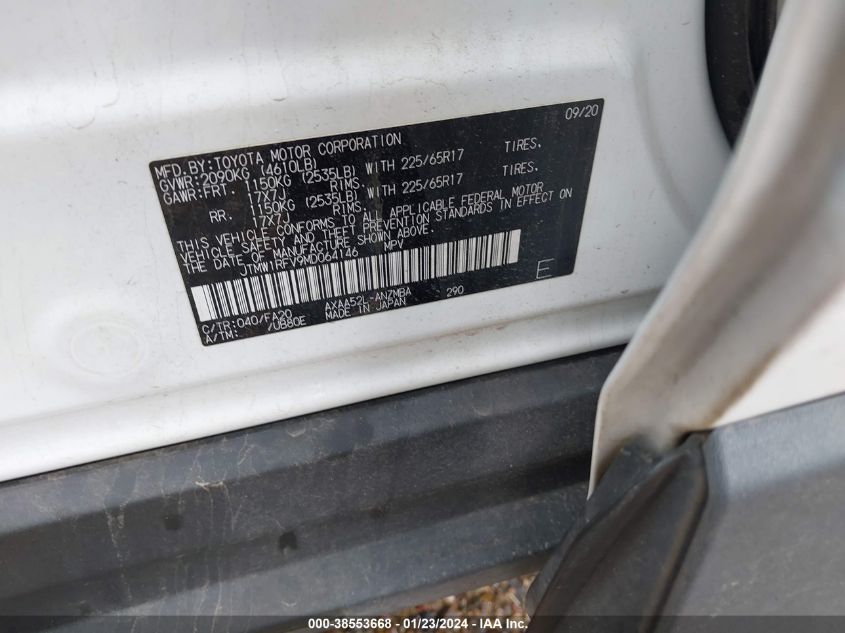 2021 TOYOTA RAV4 XLE/XLE PREMIUM - JTMW1RFV9MD064146
