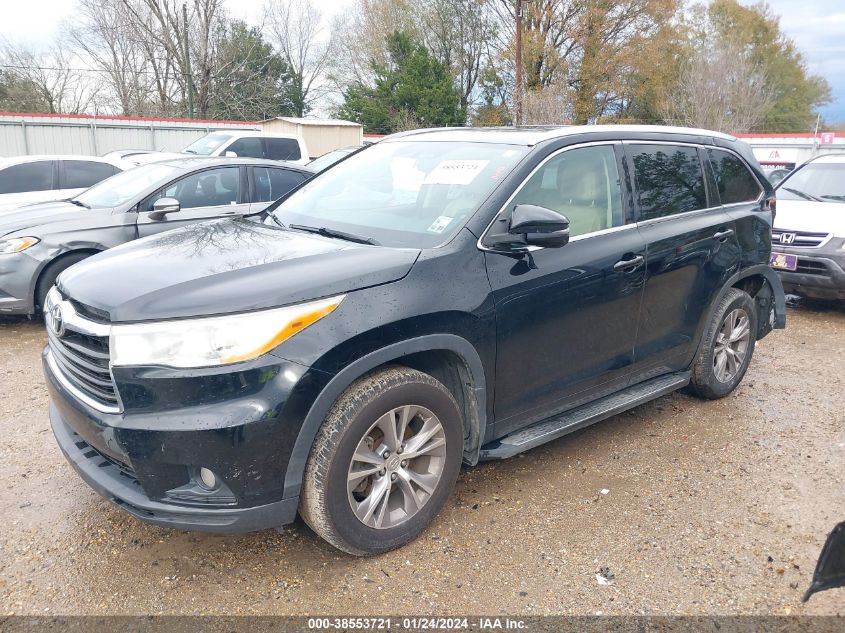 2014 TOYOTA HIGHLANDER XLE V6 - 5TDKKRFH4ES032264