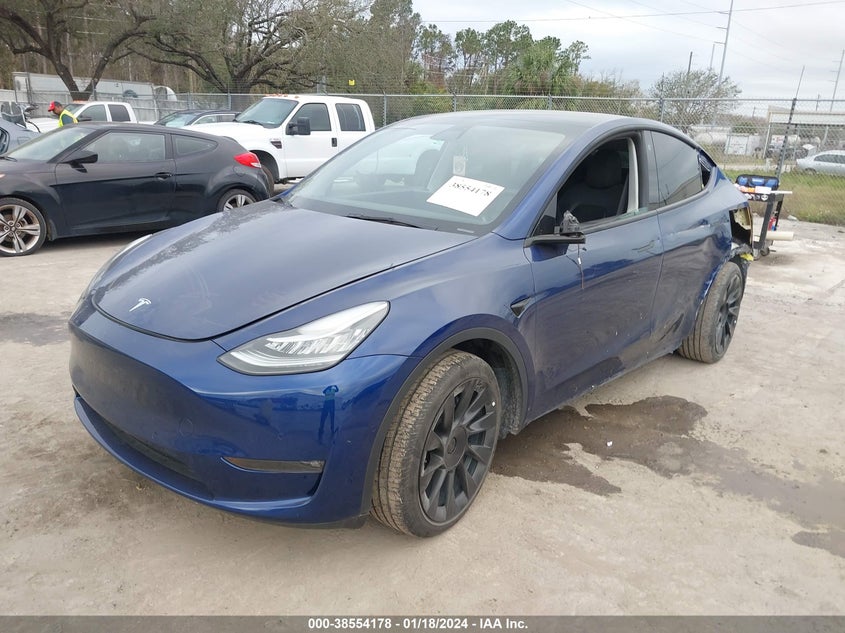 VIN 7SAYGDEE7NF432025 2022 TESLA MODEL Y LONG RANGE DUAL MOTOR ALL-WHEEL DRIVE