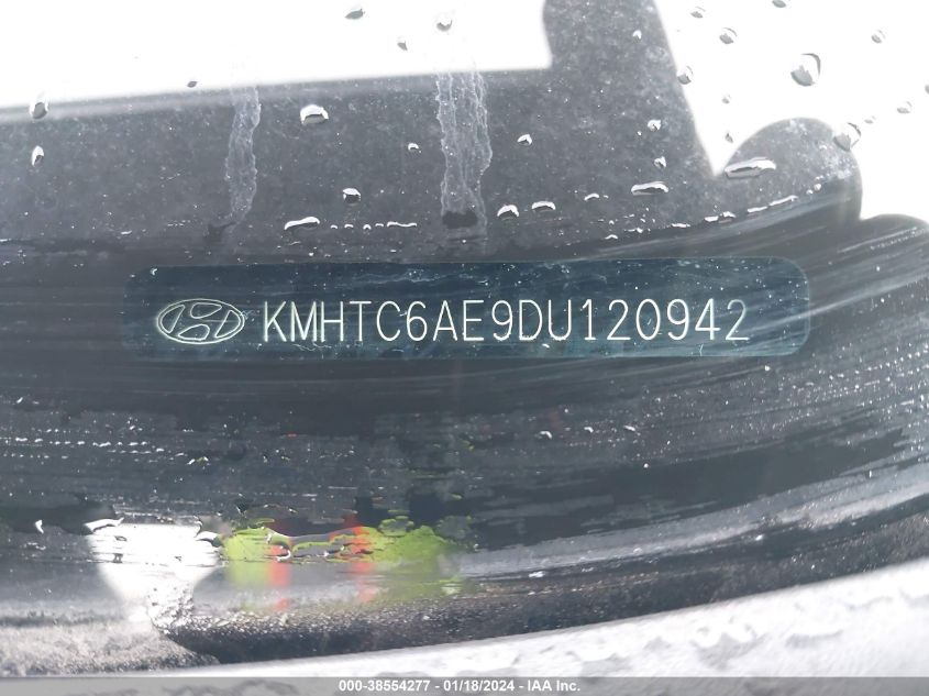2013 HYUNDAI VELOSTER TURBO W/BLUE - KMHTC6AE9DU120942