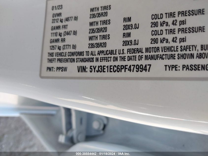 2023 TESLA MODEL 3 PERFORMANCE DUAL MOTOR ALL-WHEEL DRIVE - 5YJ3E1EC6PF479947