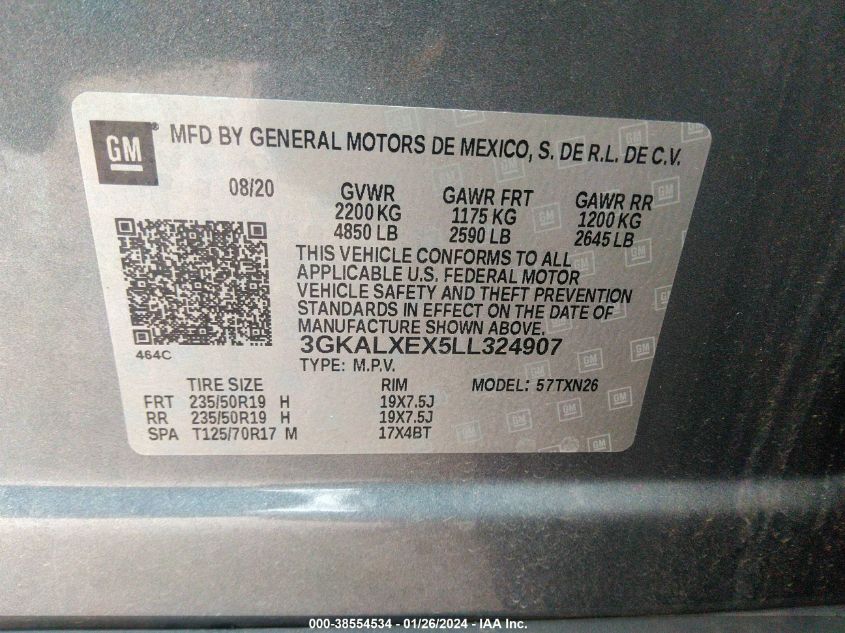2020 GMC TERRAIN AWD DENALI - 3GKALXEX5LL324907