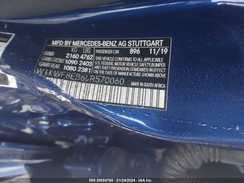 2020 MERCEDES-BENZ C 300 4MATIC - W1KWF8EB6LR570060