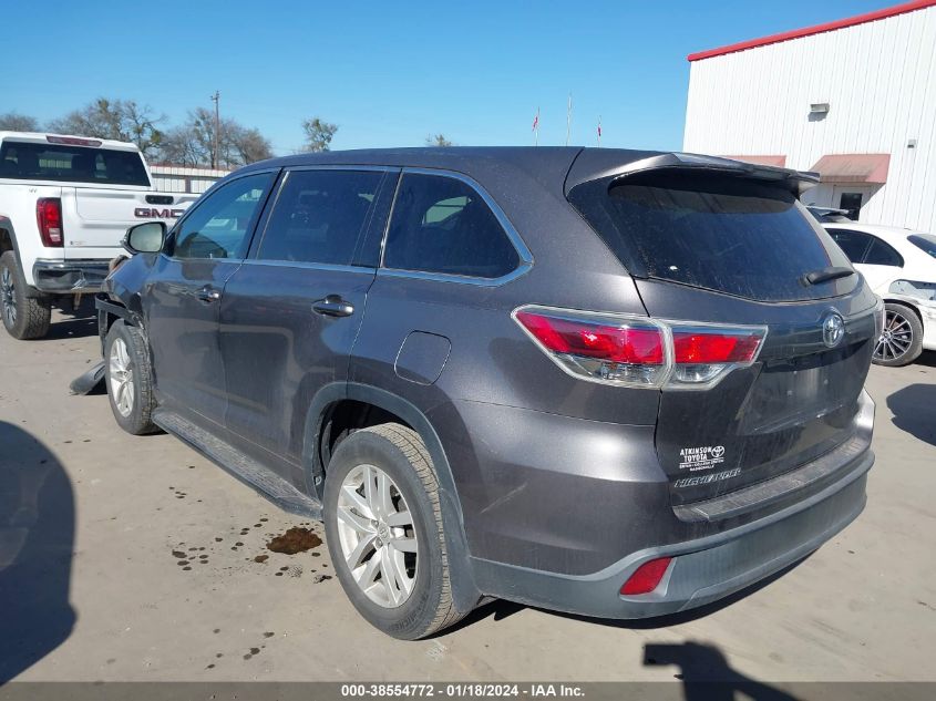 2015 TOYOTA HIGHLANDER LE - 5TDZARFH4FS015824