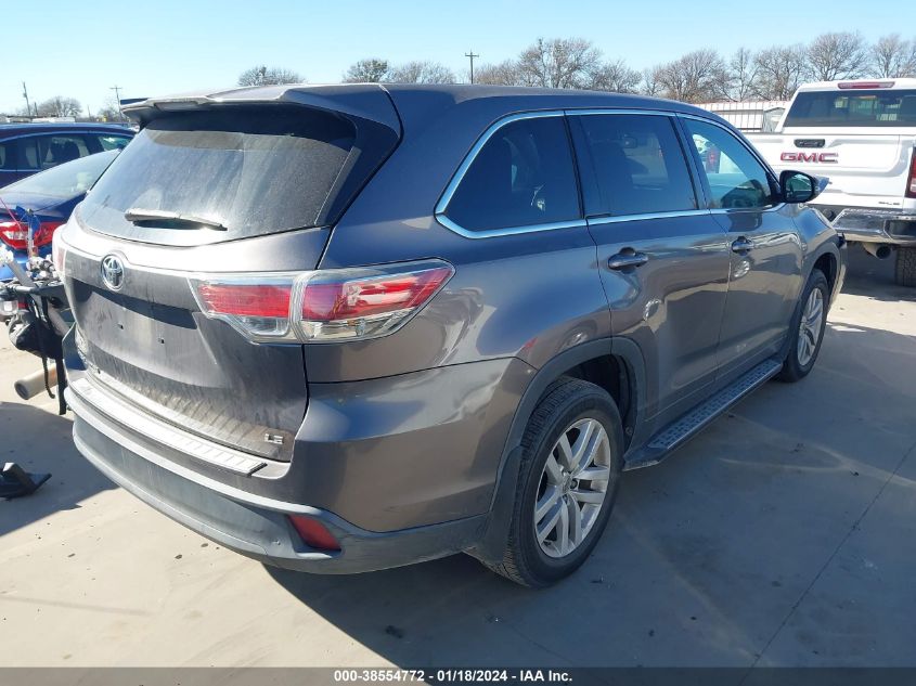2015 TOYOTA HIGHLANDER LE - 5TDZARFH4FS015824