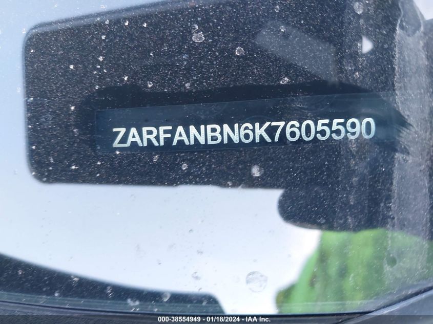 2019 ALFA ROMEO GIULIA TI SPORT CARBON AWD - ZARFANBN6K7605590