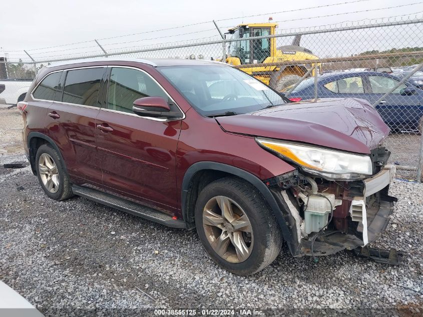 2014 TOYOTA HIGHLANDER LIMITED/LTD PLATNUM - 5TDYKRFHXES015107