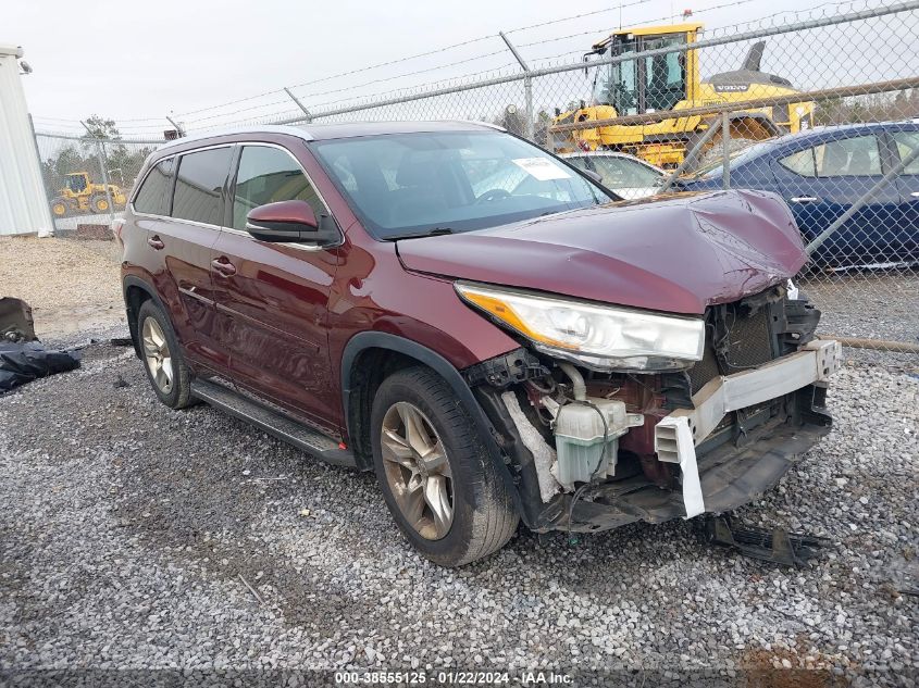 2014 TOYOTA HIGHLANDER LIMITED/LTD PLATNUM - 5TDYKRFHXES015107