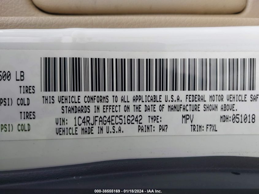 2014 JEEP GRAND CHEROKEE LAREDO - 1C4RJFAG4EC516242