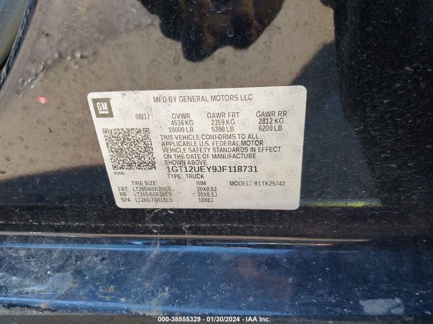 2018 GMC SIERRA 2500HD DENALI - 1GT12UEY9JF118731