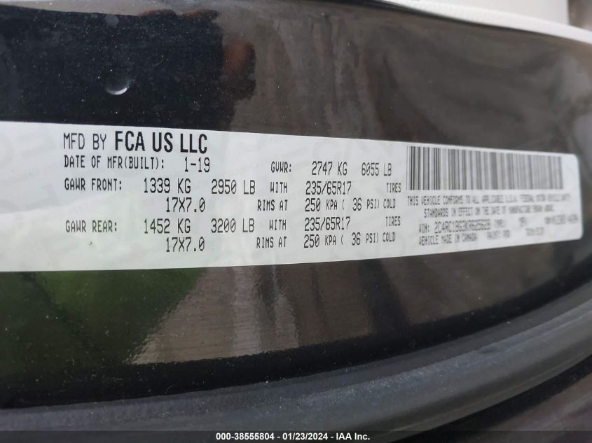 2019 CHRYSLER PACIFICA TOURING L - 2C4RC1BG3KR625628