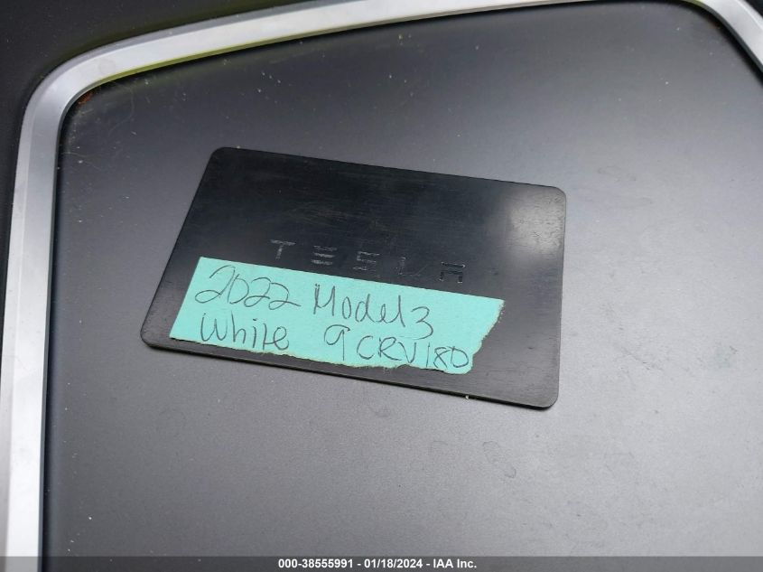 2022 TESLA MODEL 3 REAR-WHEEL DRIVE - 5YJ3E1EA5NF328982