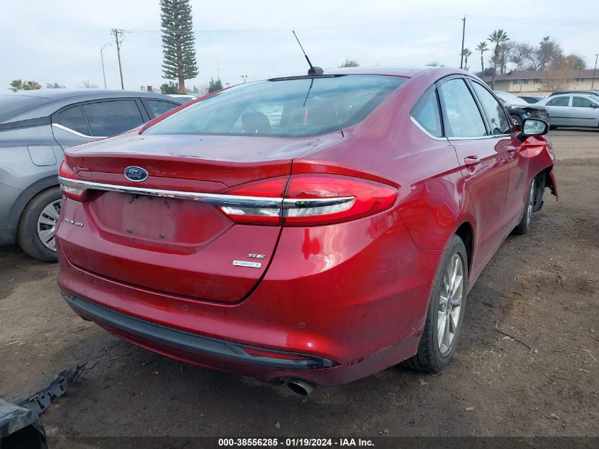 2017 FORD FUSION SE - 3FA6P0HD7HR277470
