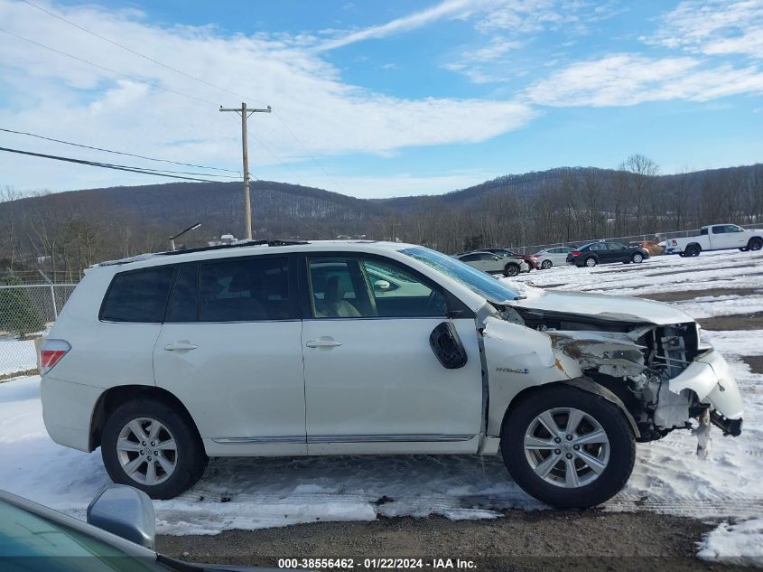 2013 TOYOTA HIGHLANDER HYBRID BASE V6 JTEBC3EH8D2018509