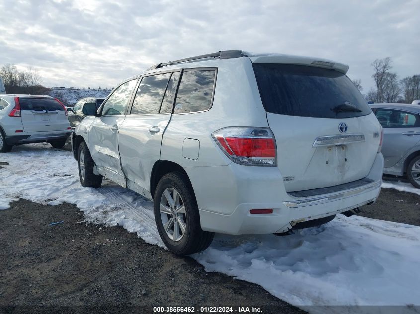 2013 TOYOTA HIGHLANDER HYBRID BASE V6 JTEBC3EH8D2018509