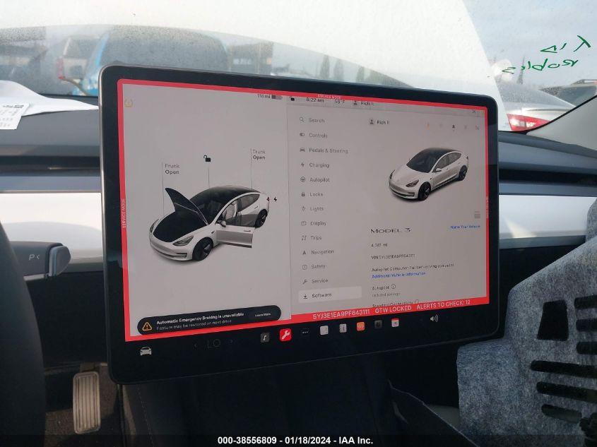 2023 TESLA MODEL 3 REAR-WHEEL DRIVE - 5YJ3E1EA9PF643111