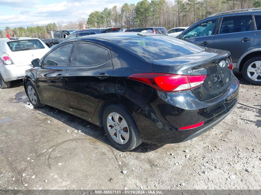 2016 HYUNDAI ELANTRA SE - KMHDH4AEXGU645779