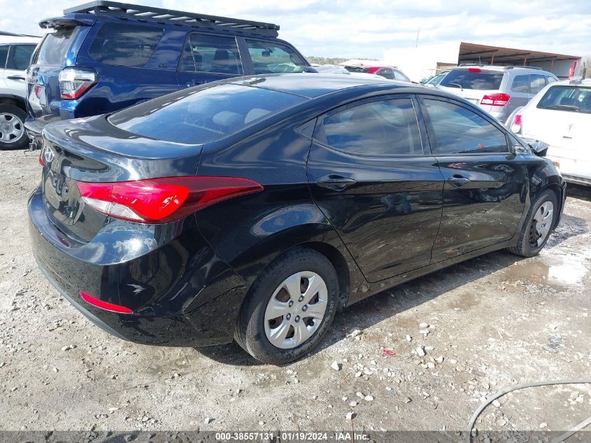 2016 HYUNDAI ELANTRA SE - KMHDH4AEXGU645779