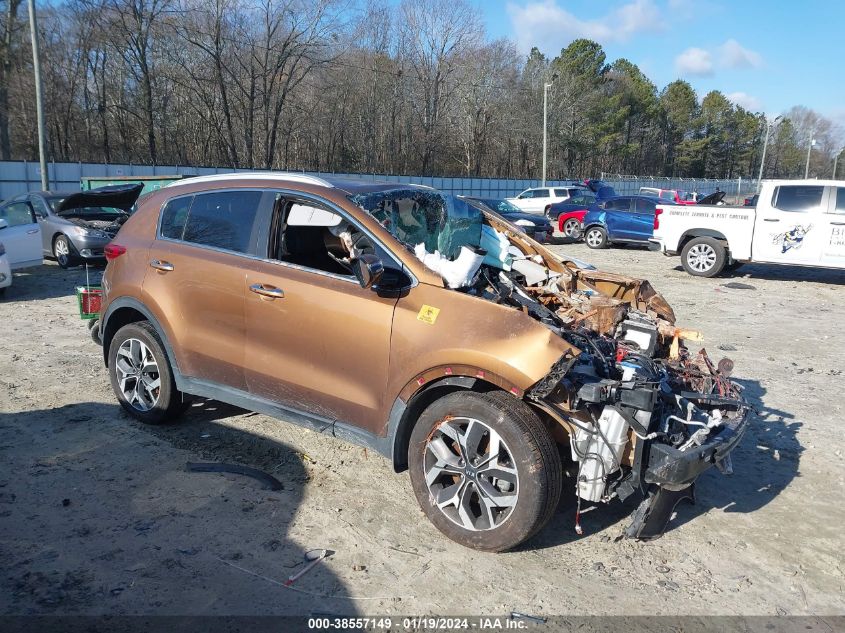 Lot #2536949112 2020 KIA SPORTAGE EX salvage car