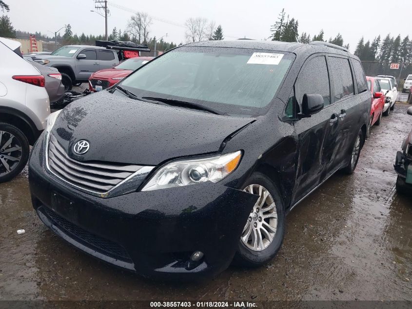 2015 TOYOTA SIENNA XLE 8 PASSENGER - 5TDYK3DC9FS552511