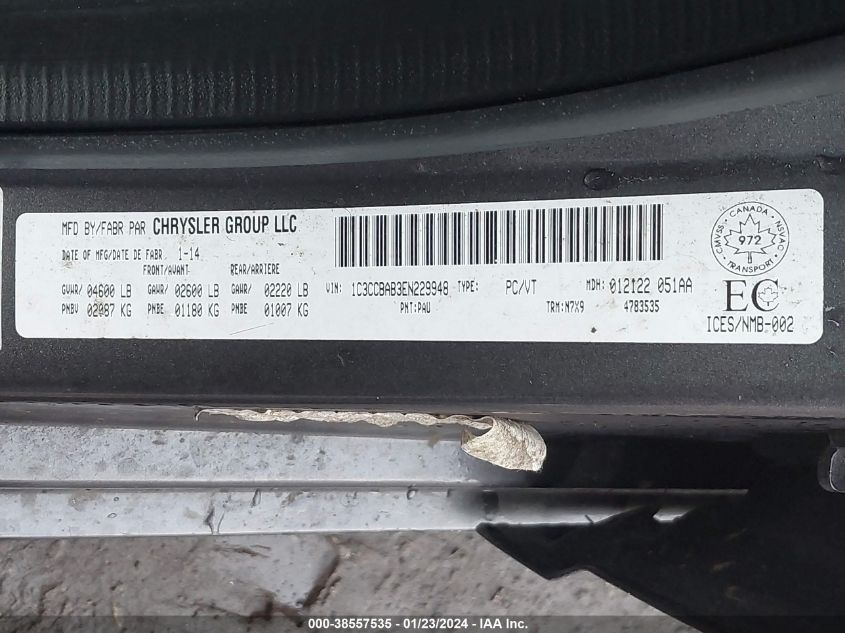 2014 CHRYSLER 200 LX - 1C3CCBAB3EN229948
