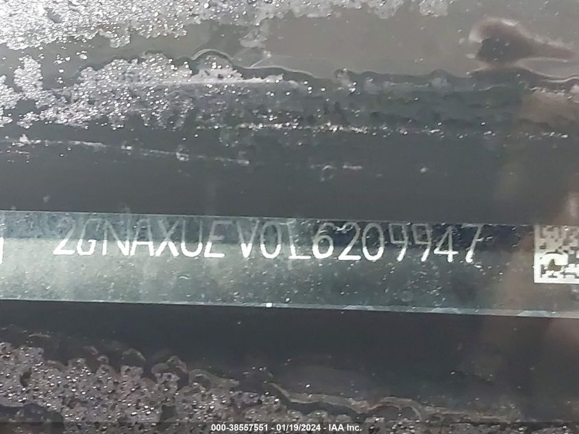 2020 CHEVROLET EQUINOX LT - 2GNAXUEV0L6209947