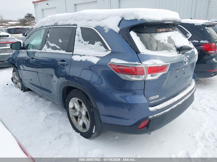 2016 TOYOTA HIGHLANDER LIMITED/LTD PLATINUM - 5TDDKRFH5GS226877