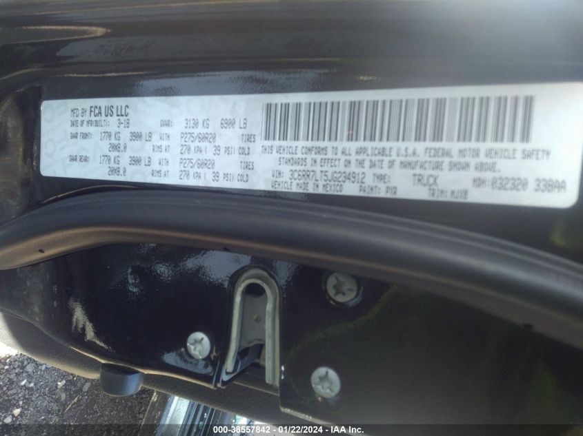 2018 RAM 1500 SLT - 3C6RR7LT5JG234912