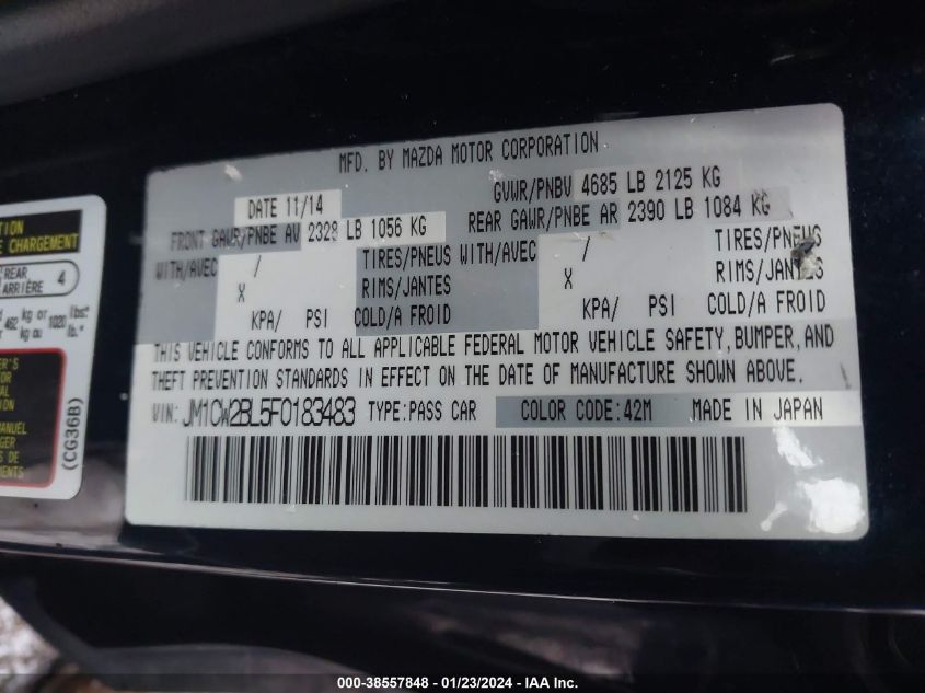 2015 MAZDA MAZDA5 SPORT - JM1CW2BL5F0183483