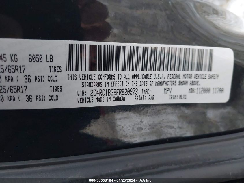 2015 CHRYSLER TOWN & COUNTRY TOURING - 2C4RC1BG9FR620973