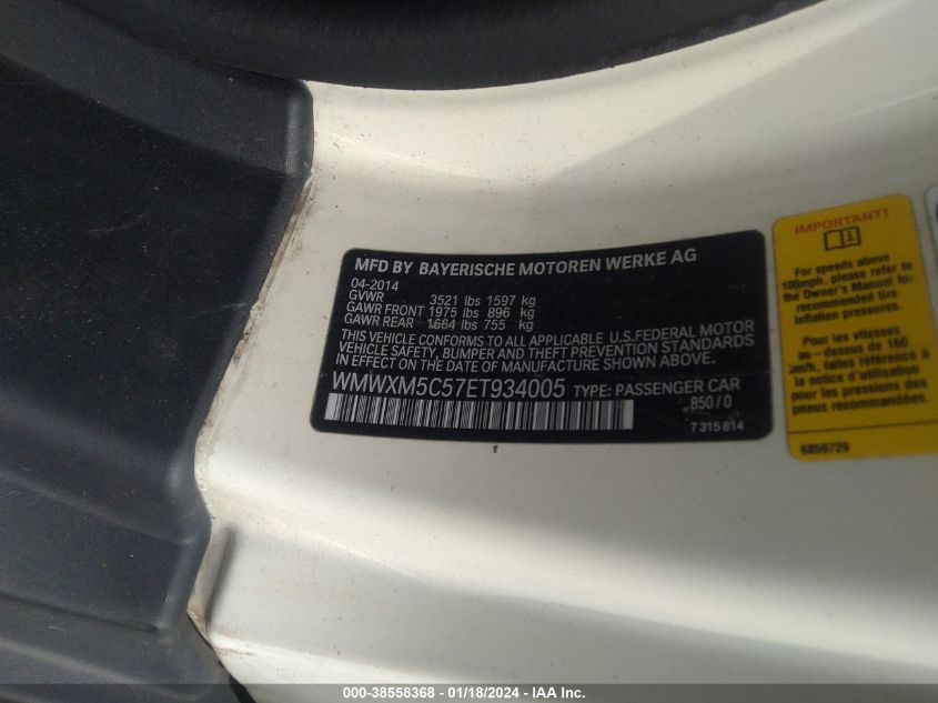 2014 MINI HARDTOP COOPER - WMWXM5C57ET934005