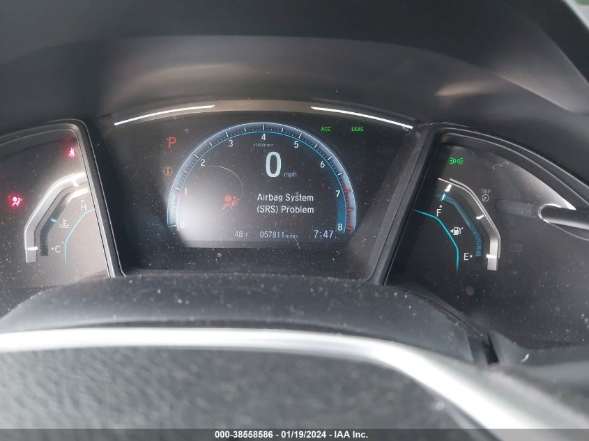 2019 HONDA CIVIC LX - 2HGFC2F63KH603680
